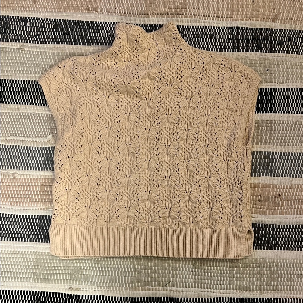 Free People Cream Cowl Neck Sweater size XS